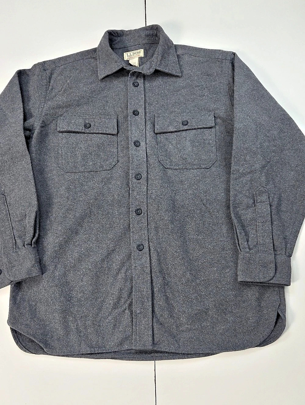 L.L.Bean Chamois Cloth Shirt Cotton Button Down Shirt Size Medium